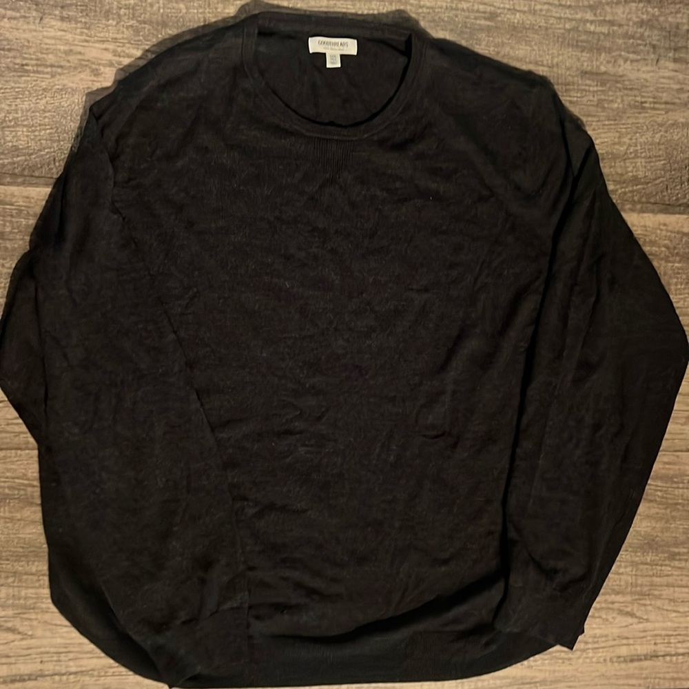 Good threads charcoal/heather grey crew neck sweater 3xlt XXXLT